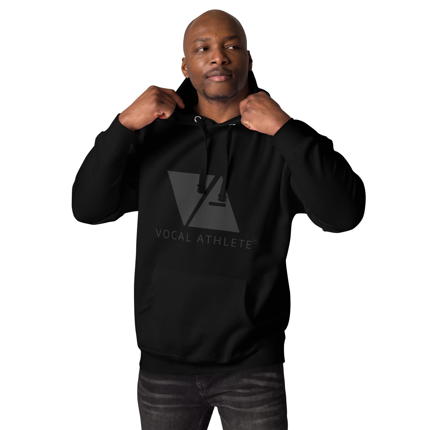 Vocal Athlete Unisex Hoodie - Black logo
