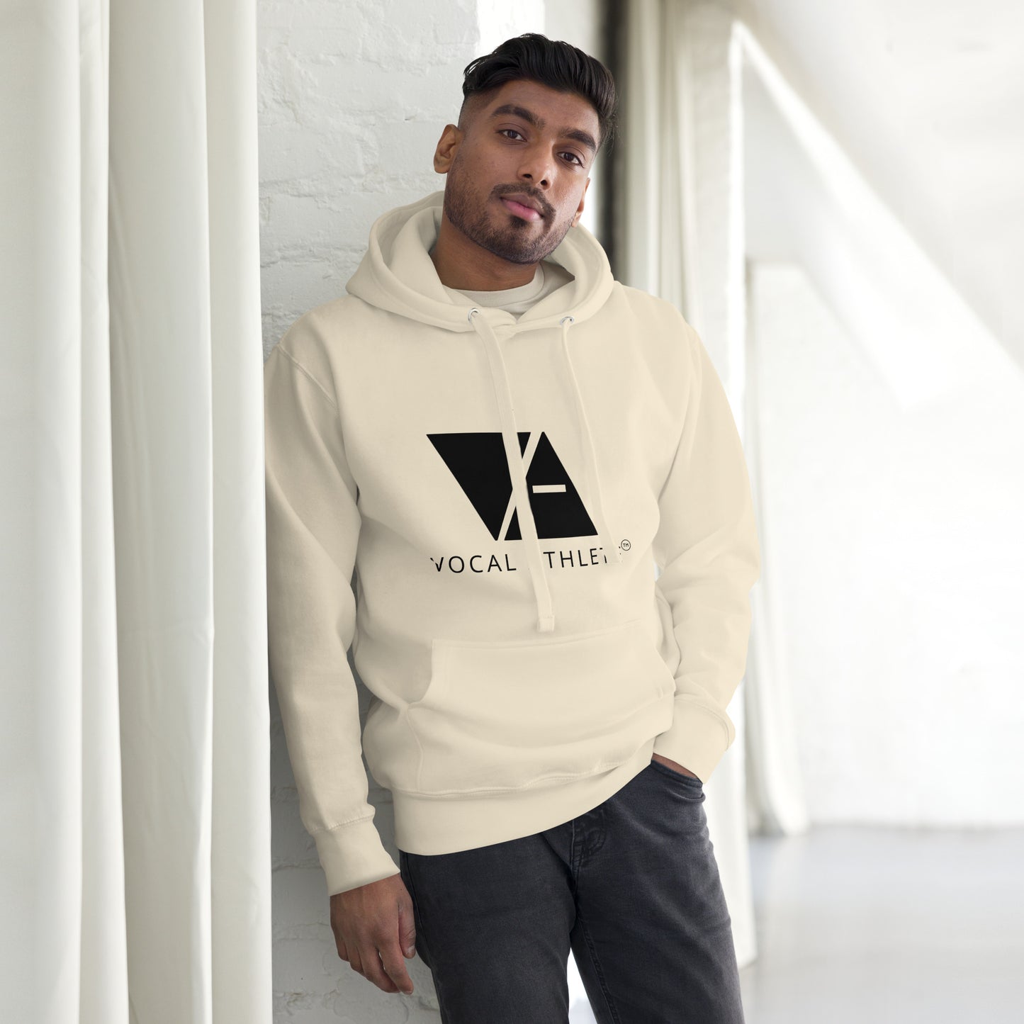 Vocal Athlete Unisex Hoodie - Black logo