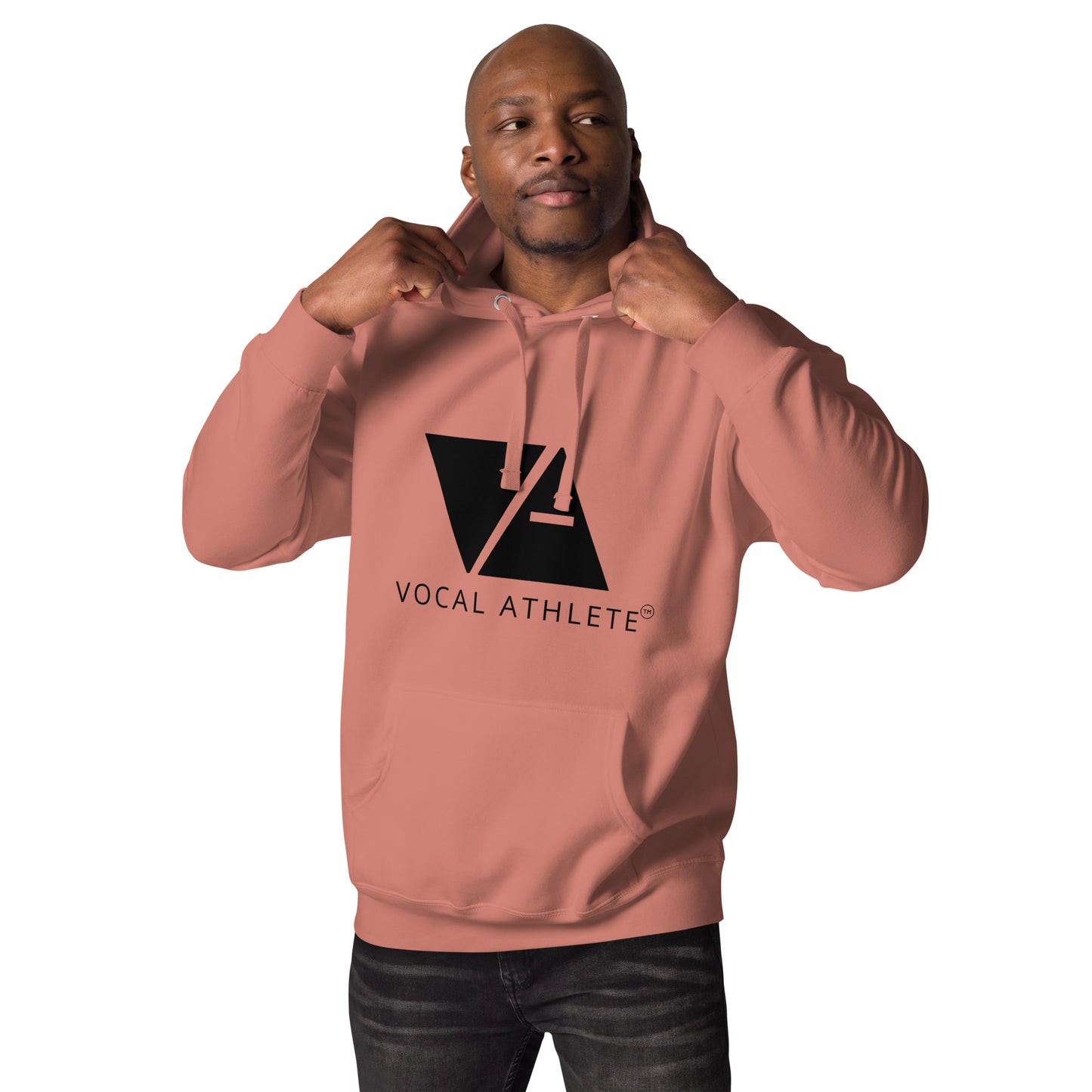 Vocal Athlete Unisex Hoodie - Black logo
