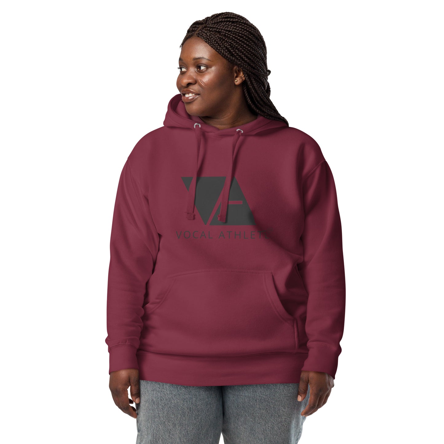 Vocal Athlete Unisex Hoodie - Black logo