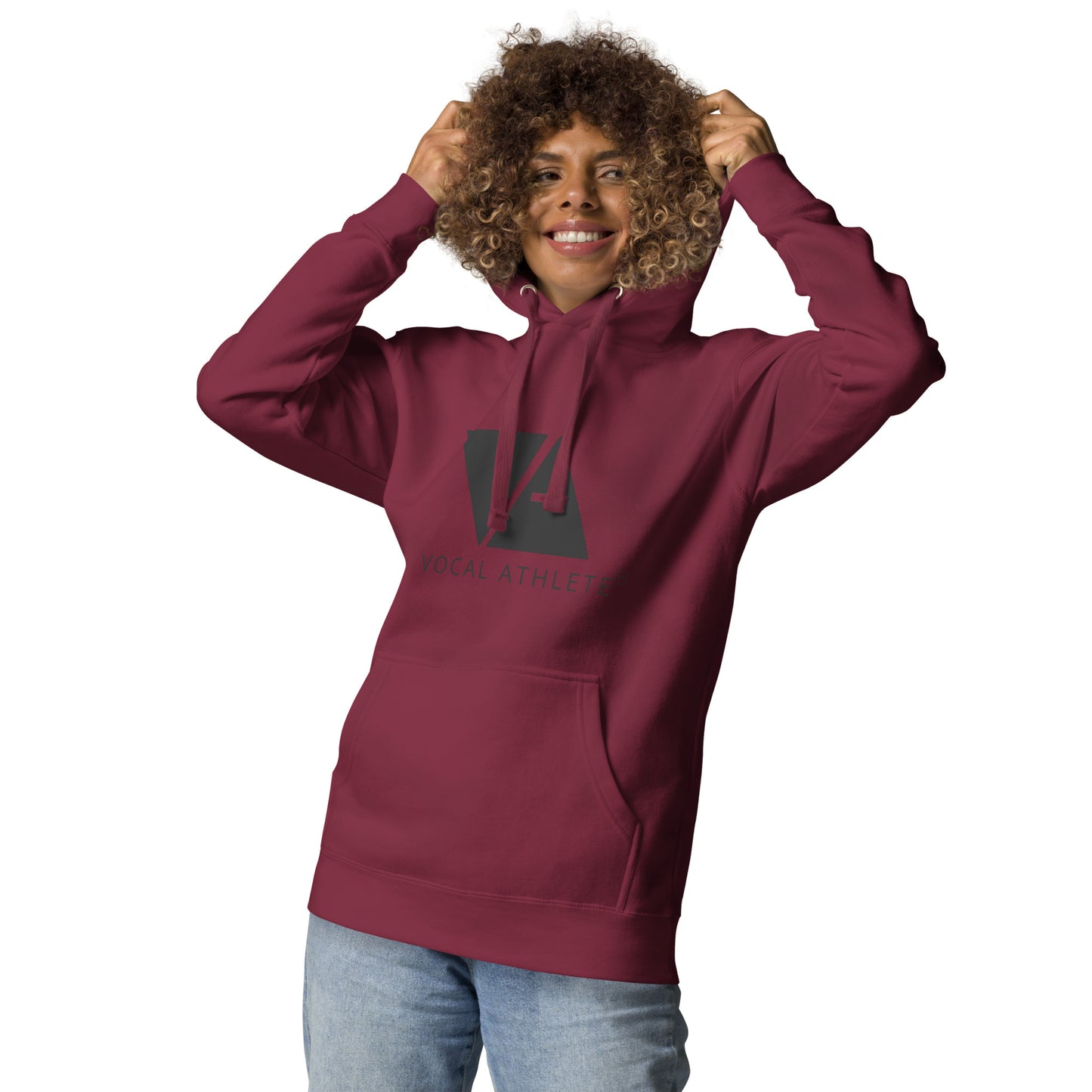 Vocal Athlete Unisex Hoodie - Black logo