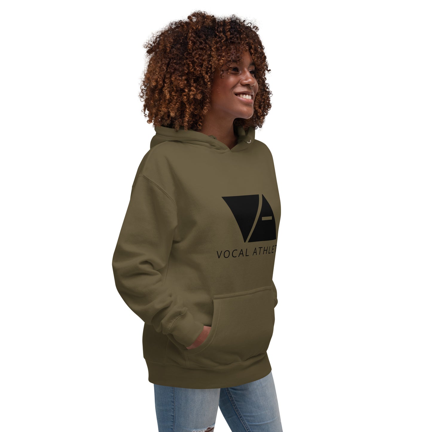 Vocal Athlete Unisex Hoodie - Black logo